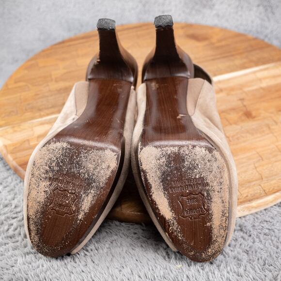 Stuart Weitzman Portside Gray Suede Grommet Slingback Stiletto 8.5 M Office - Picture 7 of 7